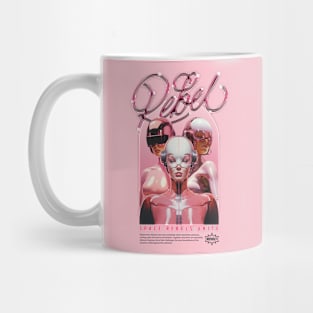 Pink Female Space Rebels Sci-fi Futuristic Mug